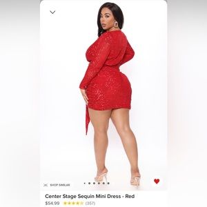Fashion Nova Sequin Red Dress